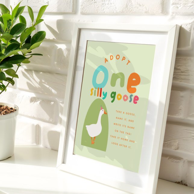 Poster Adopter une farce une oie sotte 1er anniversaire F (Créateur téléchargé)