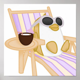 Poster Adoptez-moi Pingouin d'or