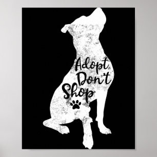 Poster Adoptez Ne Pas Acheter Sauvetage Tbull Race De Chi