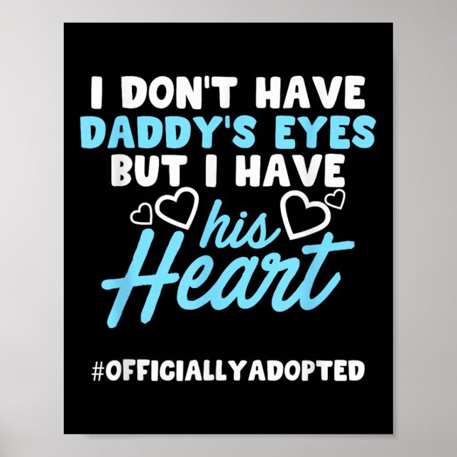 Poster Adoption Announcement Day Family Dad Heart  (Devant)