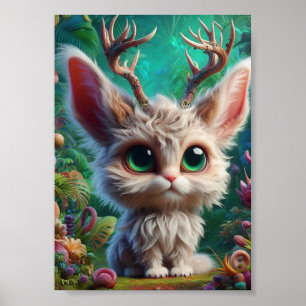 Poster Adorable Jackalope Fluffy