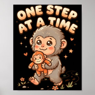 Poster Adorable Japon Bébé Singe Hommes Femmes Enfants Un