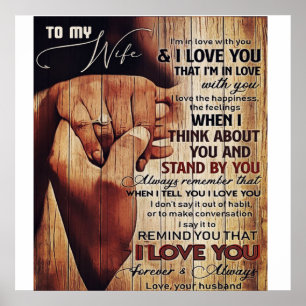 Poster Adorable Lettre À La Femme, Beau Cadeau,