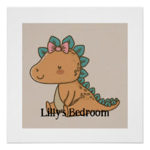 Adorable Petite fille Dinosaur - Design Dino migno