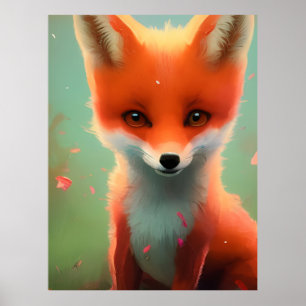 Poster Adorable Renard rouge