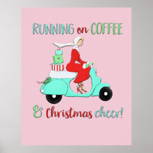 Poster Adorables Café De Noël Et Cheval