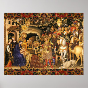 Poster ADORATION DE MAGI Gentile Da Fabriano, Noël