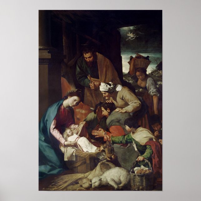 Poster Adoration des bergers, 1630 (Devant)