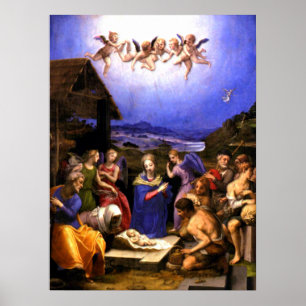 Poster Adoration des bergers - Bronzino - Italien