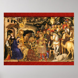 Poster ADORATION DES MAGES  Gentile Da Fabriano, Noël 