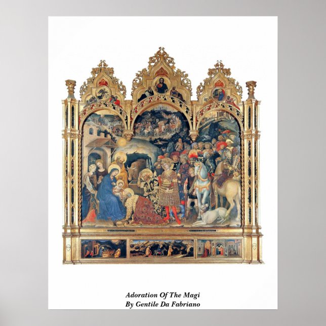 Poster Adoration Des Mages Par Gentile Da Fabriano (Devant)