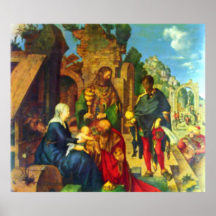 Poster Adoration des Magi - Albrecht Durer - c1504