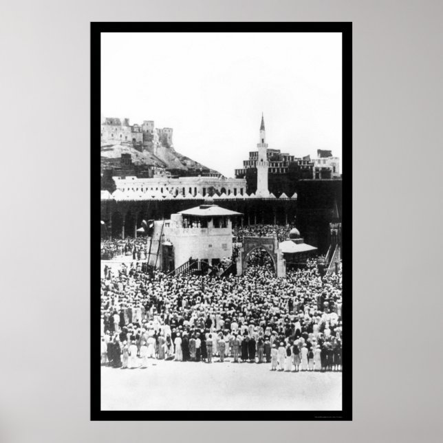 Poster Adoration musulmane à la Mecque en 1885 (Devant)