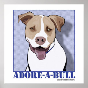 Poster Adore-a-bull Desmond le Pit Bull