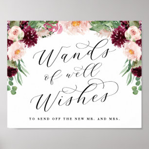 Poster Adore les flux de baguettes florales Envoyer le pa