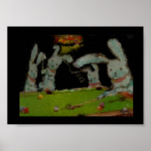 Poster Ados de velours jouant la piscine