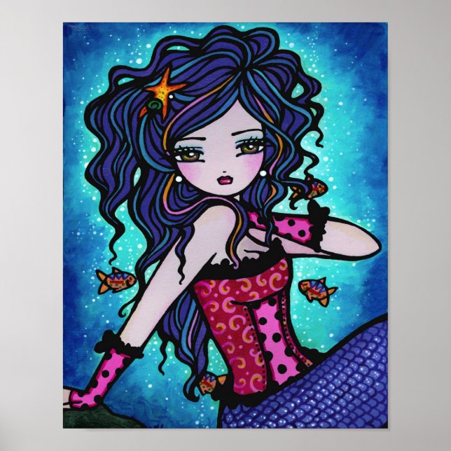 Poster Adriana Mermaid Imaginaire tropical (Devant)