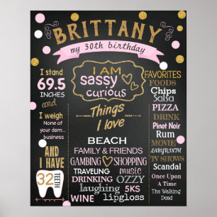 Poster Adulte Anniversaire cassé gâteau panneau d'affiche