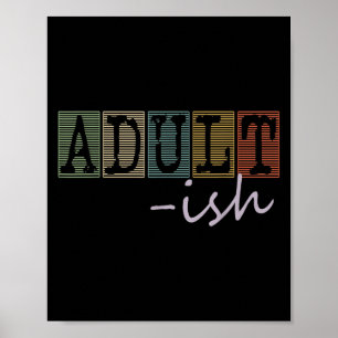 Poster Adultish Funny Sayes Vintage Style Graphic Novel