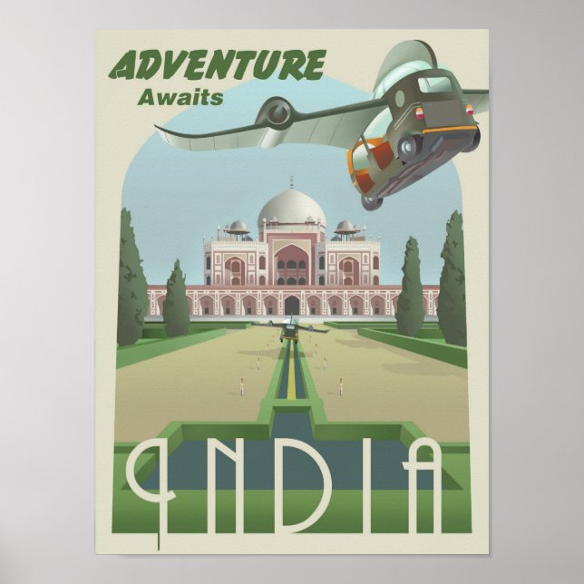 Poster Adventure Attend en Inde (Devant)