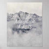 Adventure Await Nature Misty Mountain Citation