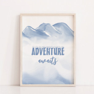 Poster Adventure Await Winter Nursery Décor
