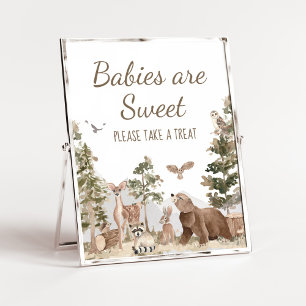 Poster Adventure Await Woodland Animaux Les bébés sont do