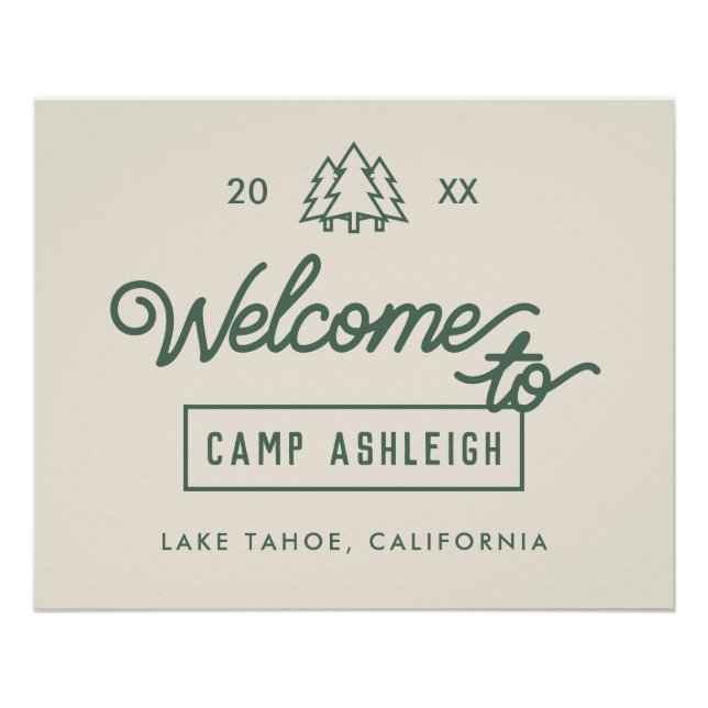 Poster Adventure Camp Bachelorette Party (Devant)