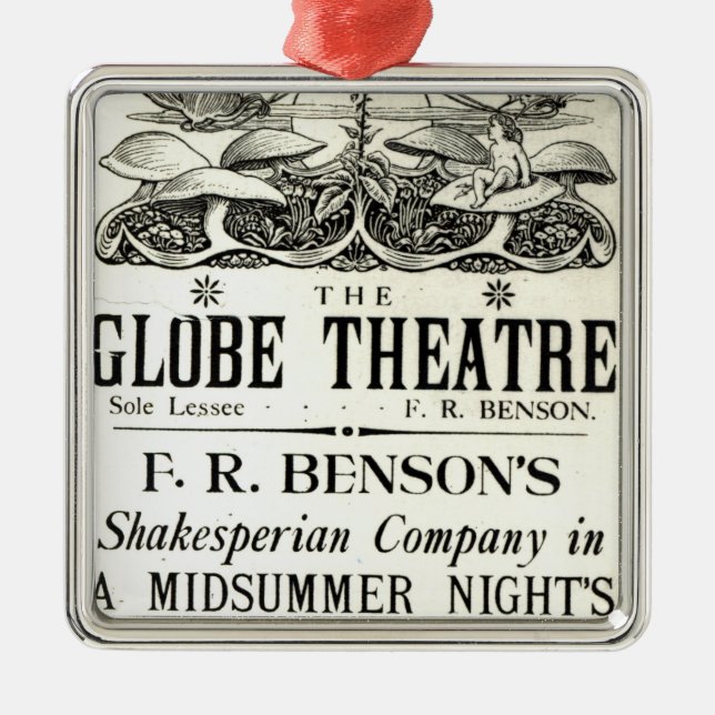 Poster advertising 'A Midsummer Night's Dream' Metal Ornament (Front)