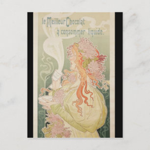 Poster advertising Cacao Van Houten Belgium Postcard