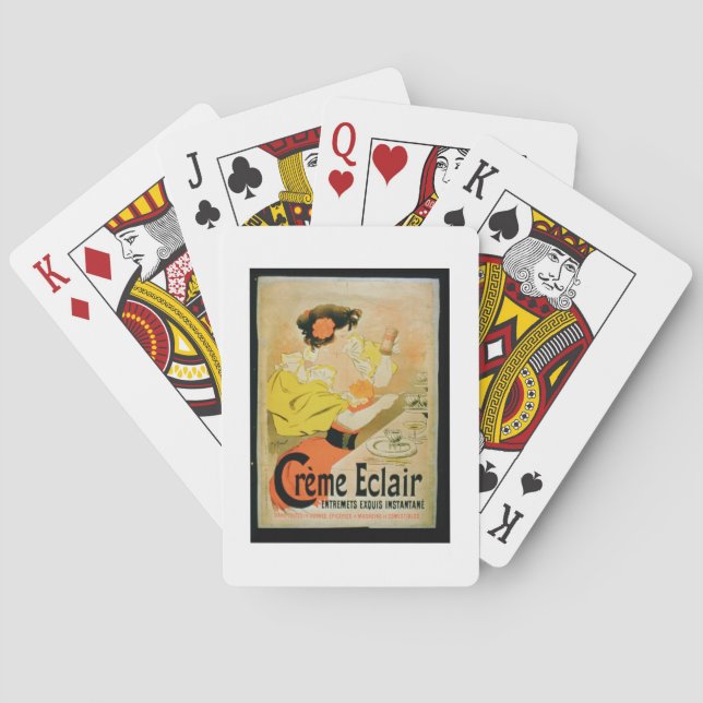 Poster advertising 'Creme Eclair Instant Dessert' Playing Cards (Back)