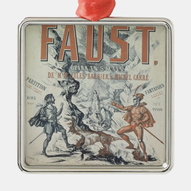 Poster advertising 'Faust' Metal Ornament (Front)