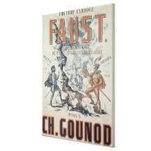 Poster advertising 'Faust' Stretched Canvas Prints