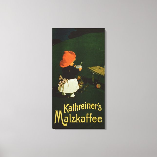Poster advertising for 'Kathreiner's Malt Coffee' Canvas Print (Front)
