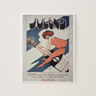 Poster advertising 'Jugend, illustrated Weekly Mag Jigsaw Puzzle