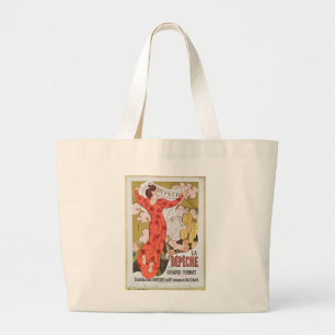 Poster advertising 'La Depeche de Toulouse' Large Tote Bag