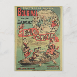 Poster advertising 'Le Bal des Canotiers' Postcard
