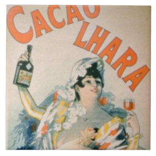 Poster advertising 'Lhara Creme de Cacao', Digon ( Tile