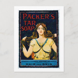 Poster advertising 'Packer's Tar Soap' (colour lit Postcard