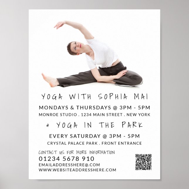 Poster Advertising Portrait de Yoga (Devant)