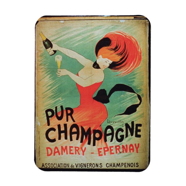Poster advertising 'Pur Champagne', from Damery, E Magnet (Vertical)