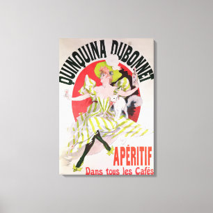 Poster advertising Quinquina Dubonnet' Canvas Print