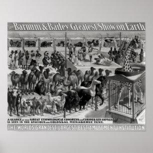 Poster advertising, 'The Barnum and Bailey