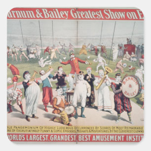 Poster advertising the Barnum Square Sticker