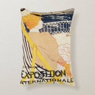Poster advertising the Exposition Decorative Pillow