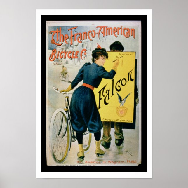 Poster advertising 'The Franco-American Bicycle Co (Front)