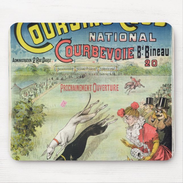 Poster advertising the opening of Coursing Mouse Pad (Front)