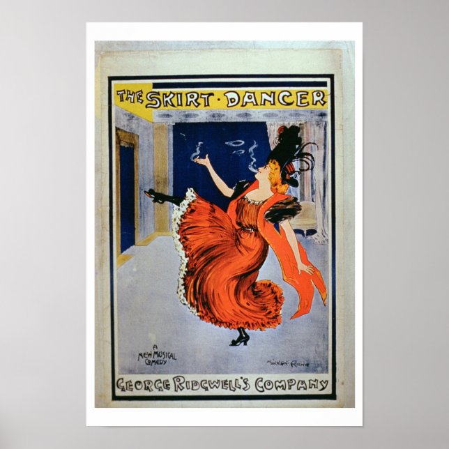 Poster advertising 'The Skirt Dancer', performed b (Front)