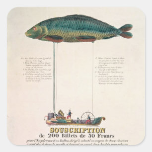 Poster advertising the subscription square sticker