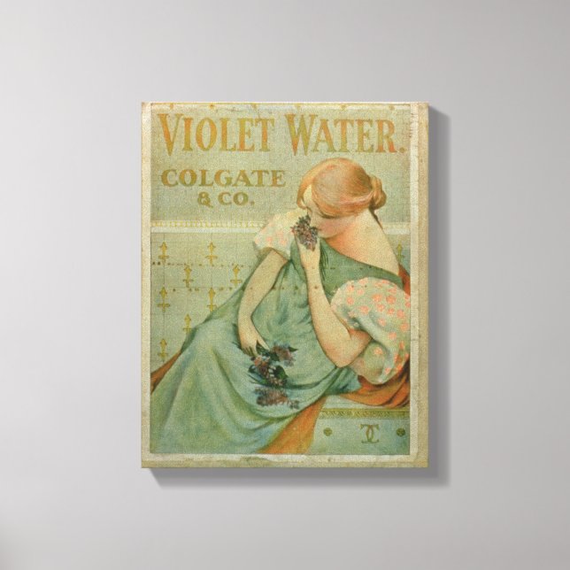 Poster advertising 'Violet Water', by Colgate & Co Canvas Print (Front)